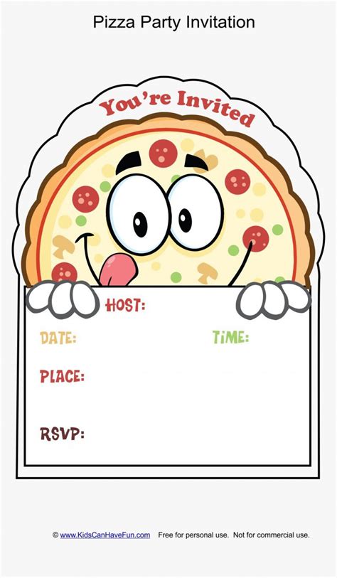 Pizza Party Invitation Template Free ~ Addictionary