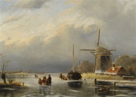 Cornelis Petrus T Hoen Paintings Prev For Sale A Winter Landscape