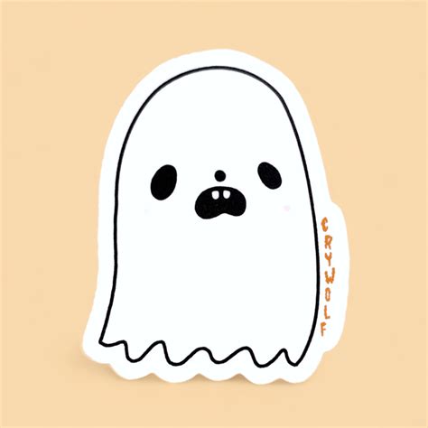 Ghostie Sticker Fun Affordable Cute Crywolf
