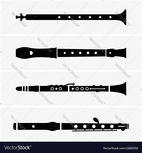 Flutes Royalty Free Vector Image Vectorstock