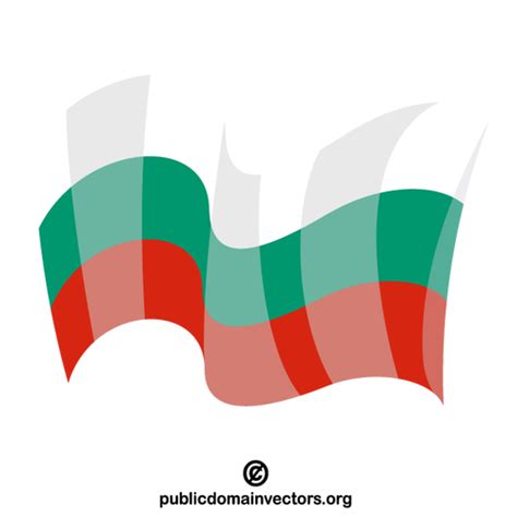 Bulgaria State Flag Waving Public Domain Vectors