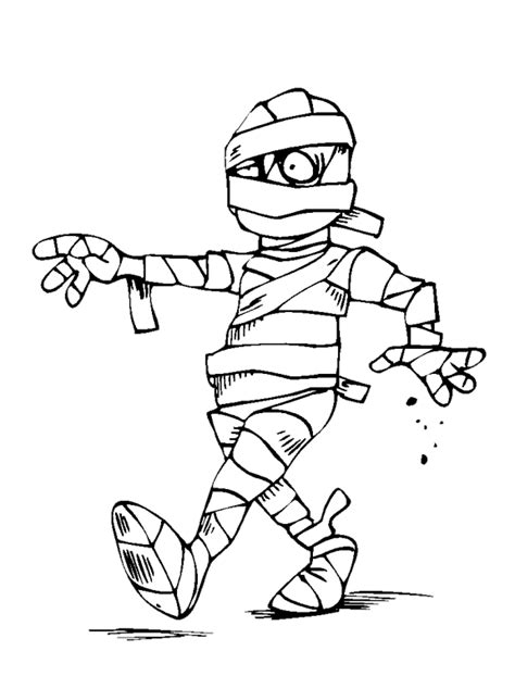 Egyptian mummy coloring page to color, print or download. Funny Mummy Print Coloring Pages Free Printable Coloring ...