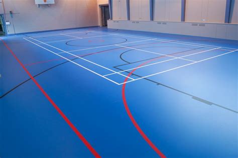 Blue And Green Indoor Sports Vinyl Flooring Somani Enterprises Id