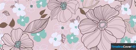 Pastel Floral Pattern Facebook Cover Timeline Banner For Fb80 Facebook