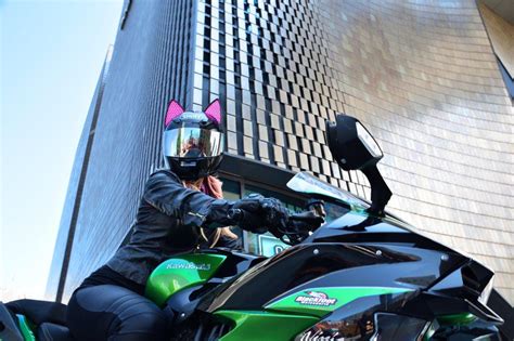 First time riding with this awesome cat ears helmet on. Cat Ear Helmet Upgrade Hands-On Review