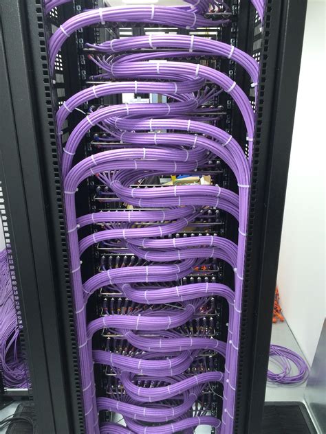 Beautiful Cable Runs Into An 19 Rack Excellent Even With Cable Ties
