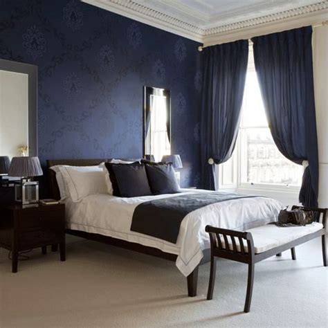 We'll show you how to create a stylish and tranquil environment where sweet dreams abound. Google Image Result for http://curtainscolors.com/dark-blue-bedroom-drapes.jpg | Dark blue ...