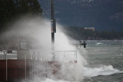 Storm Brings 140 Mph Winds Near Reno Surfers Hit Waves At Tahoe