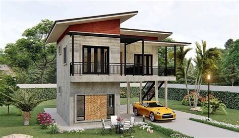 Simple Two Storey House With Two Bedrooms Cool House Concepts