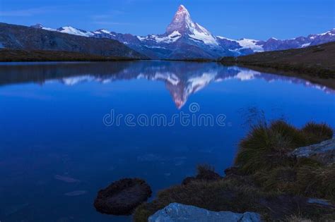Matterhorn Peak At Sunrise With Reflection In A Lake In Summer Stock