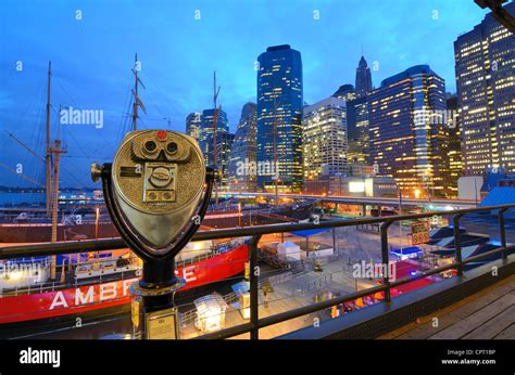 Historic South Street Seaport In The Borough Of Manhattan In New York