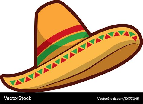 mexican hat isolated icon royalty free vector image