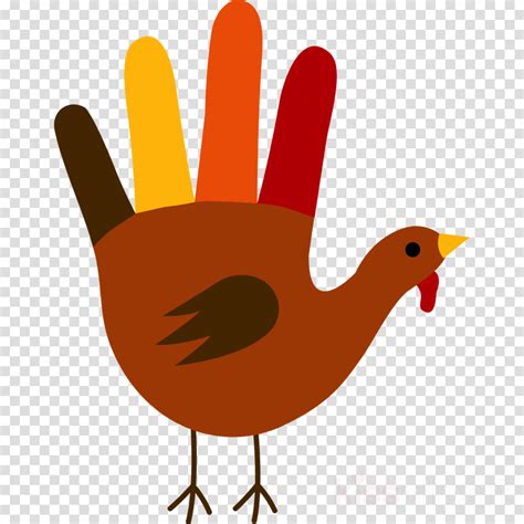 Thanksgiving Hand Turkey Clipart Black Turkey Thanksgiving - Thanksgiving Clipart Transparent ...