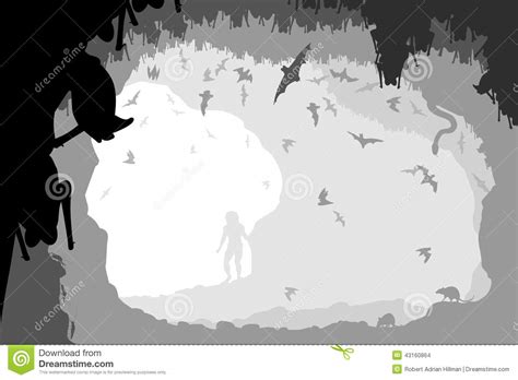 Bat Cave Stock Vector Illustration Of Cave Refuge Dark 43160864