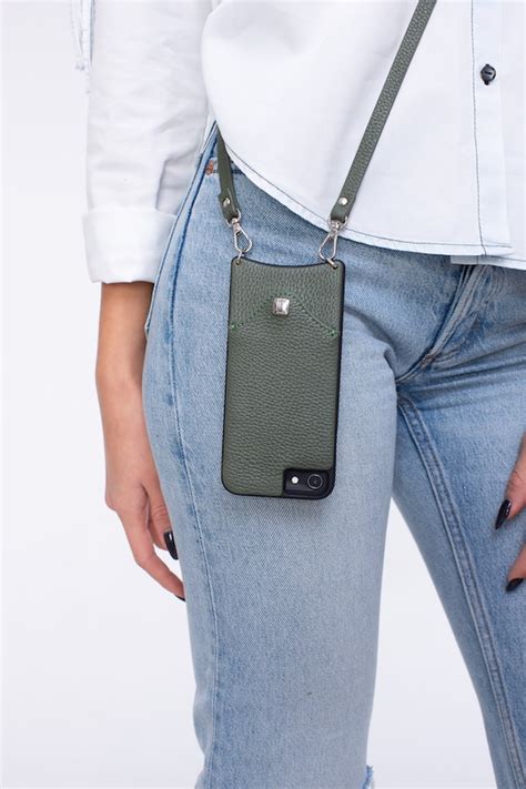 Leather Iphone Case Crossbody Phone Purse Crossbody Wallet And Etsy