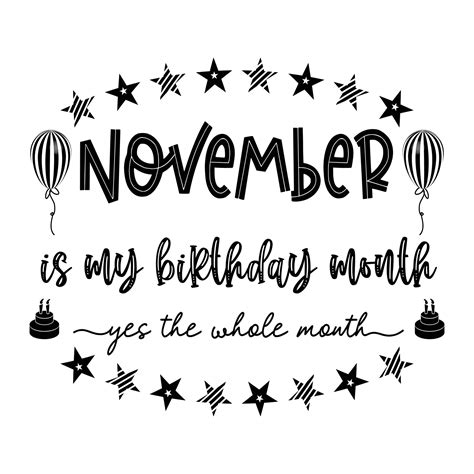 November Birthday Svg Its My Birthday Svg November Is My