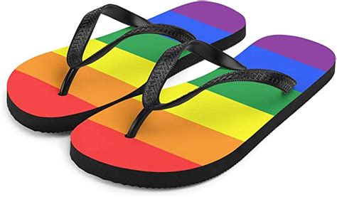 Gay Pride Flag Flip Flops Lgbt Rainbow Sandals Lesbian