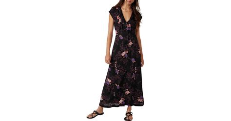 Free People Rosemary Floral Dress In Black Lyst