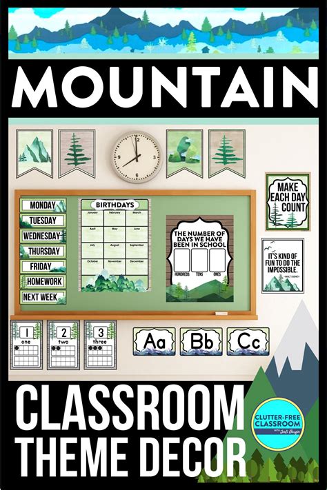 Mountain Classroom Theme Decor Ideas Nature Camping Outdoors Calm