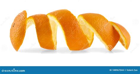 Orange Peel Isolated On A White Background Stock Photo Image Of