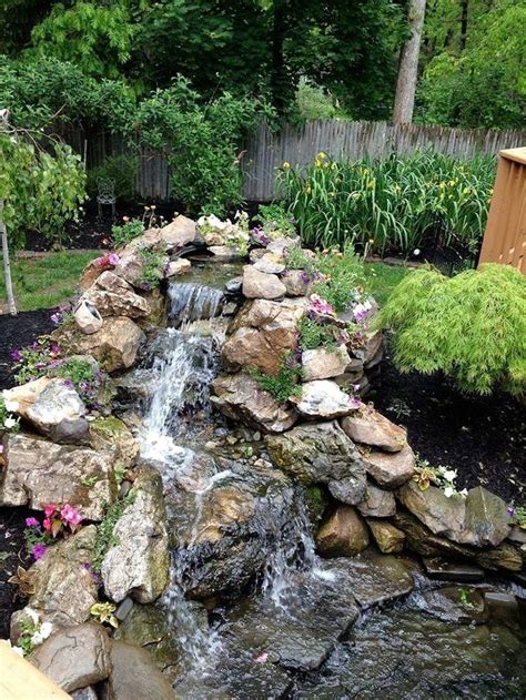 Diy Garden Pond Waterfall Ideas Frugal Living Cachoeiras De Quintal