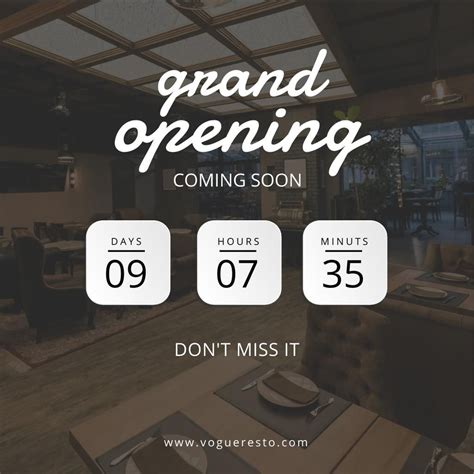 Instagram Post Template Design Graphique Grand Opening Typography