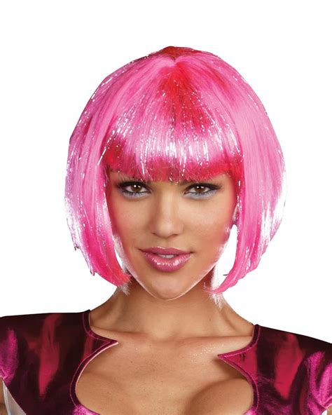 Sexy Hot Pink Wig Costume Accessory Adult