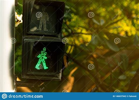 Pedestrian Signals On Traffic Light Pole Pedestrian Crossing Sign For