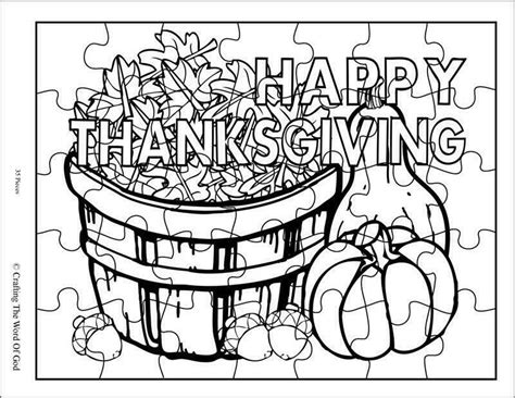 Thanksgiving Coloring Pages Puzzles Coloring Home
