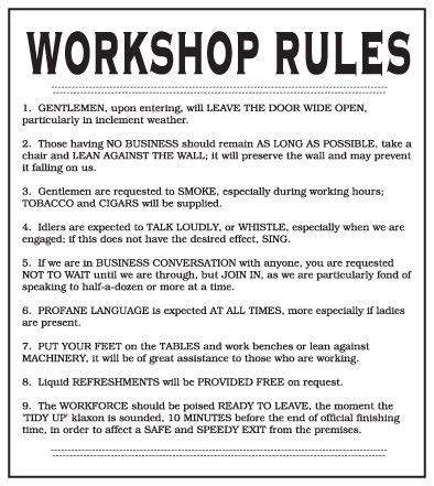 Fooling around or horse play in the laboratory is absolutely forbidden. workshop rules | Group Work | Pinterest | Search and Workshop