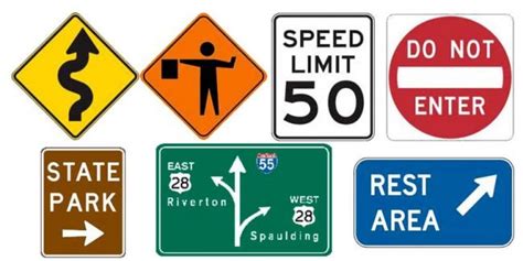 What Are The Basic Colors Of Us Road Signs