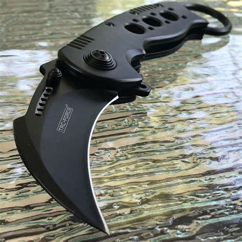 775 Tac Force Black Tactical Karambit Claw Folding Pocket Knife