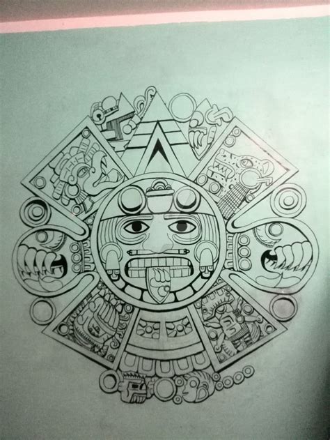 More images for aztec calendar drawing » Aztec Calendar by AnickZamantha on DeviantArt