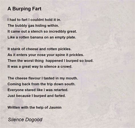 A Burping Fart A Burping Fart Poem By Silence Dogood