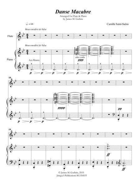 Saint Saëns Danse Macabre For Flute And Piano By Camille Saint Saens