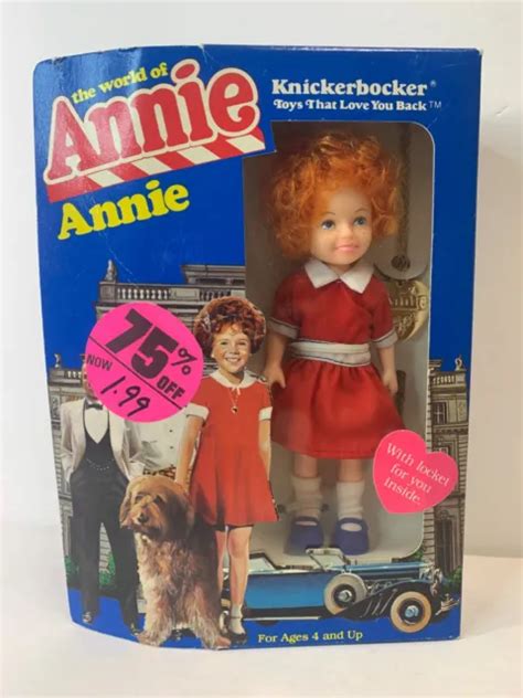 Vintage Knickerbocker The World Of Annie 6 Annie Doll 1982 3856 999