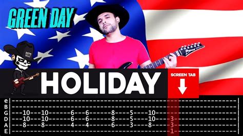 Green Day Holiday Cover By Masuka Lesson Guitar Tab Youtube