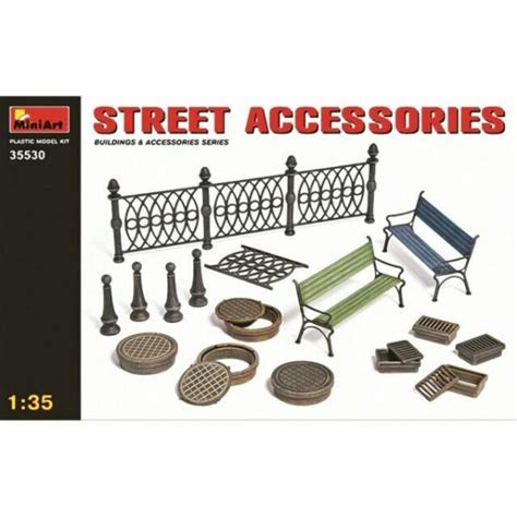 Miniart 1 35 Scale Street Accessories Plastic Model Kit For Sale Online