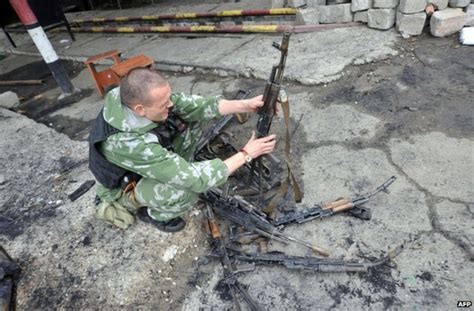 Ukraine Crisis Rebels Take Bases In Luhansk Region Bbc News