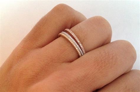 Micro Pave Diamond Eternity Band In 18k Gold