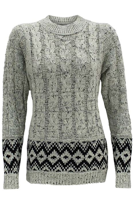 Marled Cable Knit Long Sleeve Sweater Long Sleeve Sweater Sweaters