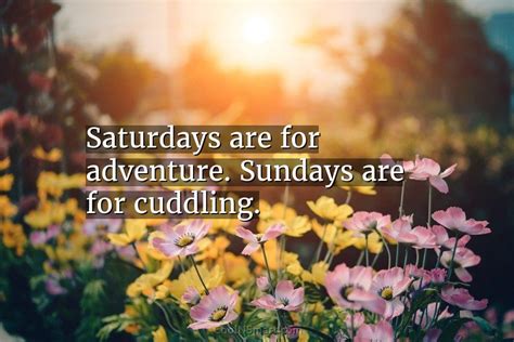 Quote Saturdays Are For Adventure Sundays Are For Cuddling Coolnsmart