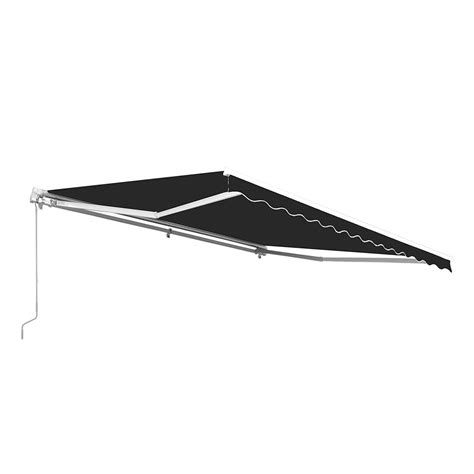 Aleko 10x8 Retractable Patio Awning Black Aleko