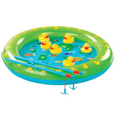 Etna Inflatable Duck Fishing Pond Indooroutdoor Water Toy Party Game