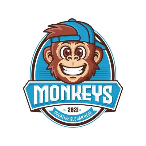 Cool Monkey Logo Design Vector Illustrator 6627307 Vector Art At Vecteezy