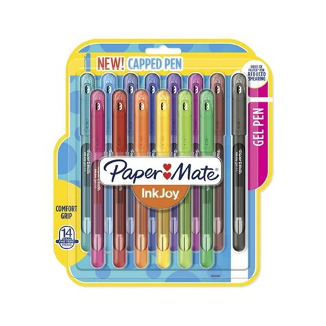 paper mate inkjoy gel pens fine point 0 5mm assorted colors capped 14 count