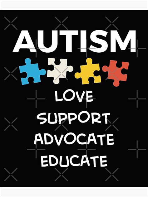 Autism Awareness Love Support Advocate Educate With Colorful
