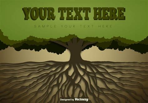 Animated Tree With Roots Powerpoint Template Images