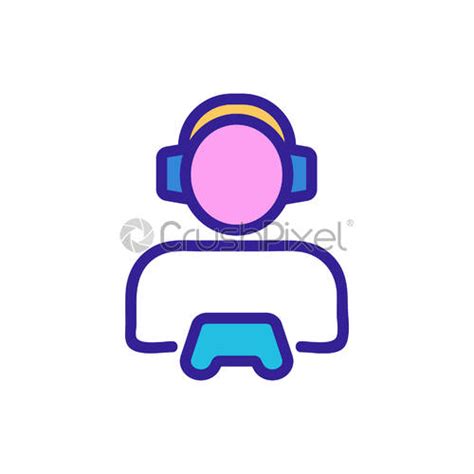 Gamer Icon Vector Isolated Contour Symbol Illustration Stock Vector