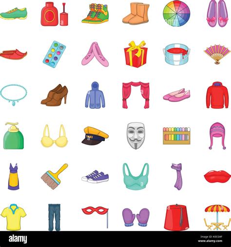 Clothes Icons Set Cartoon Style Stock Vector Image And Art Alamy